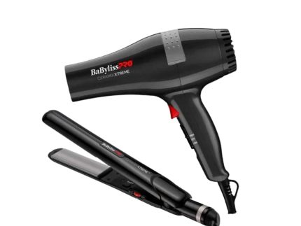 Ceramix Xtreme Styling Duo 1 Ceramic Flat Iron & Ceramic Hairdryer 1875 Watts Value Pack