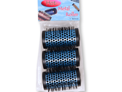 Hot Metal Hair Rollers – 1.77” Blue