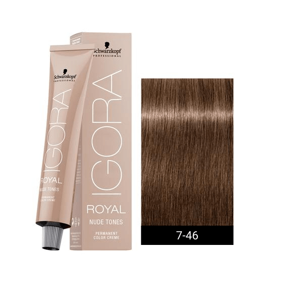 Igora Royal Nude Tones 7-46 Medium Blonde Beige Chocolate