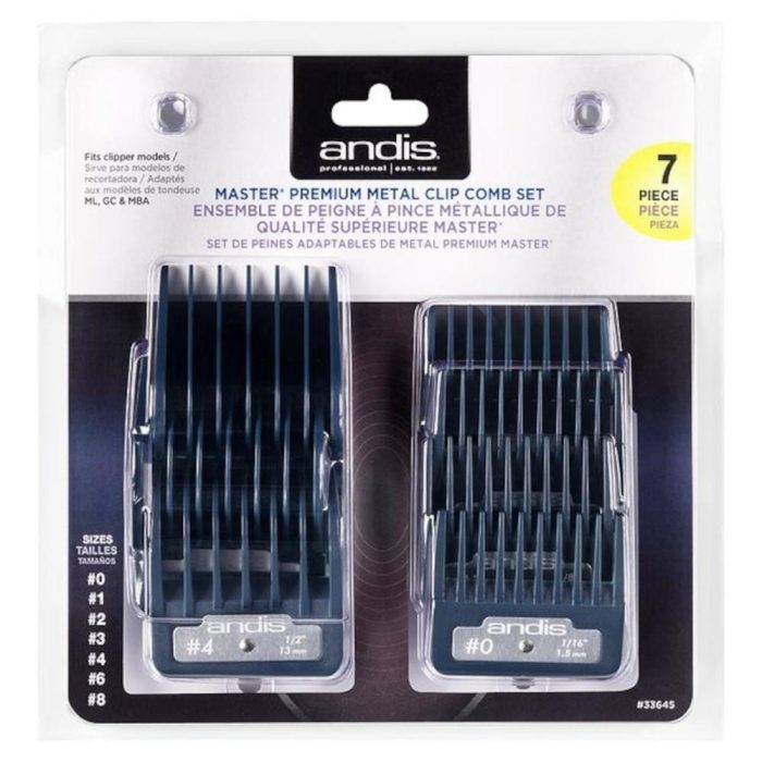 Master Premium Metal Clip Comb Set 7pcs