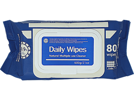 Natural Multi-Use Disinfectant Wipes (80 Wipes)