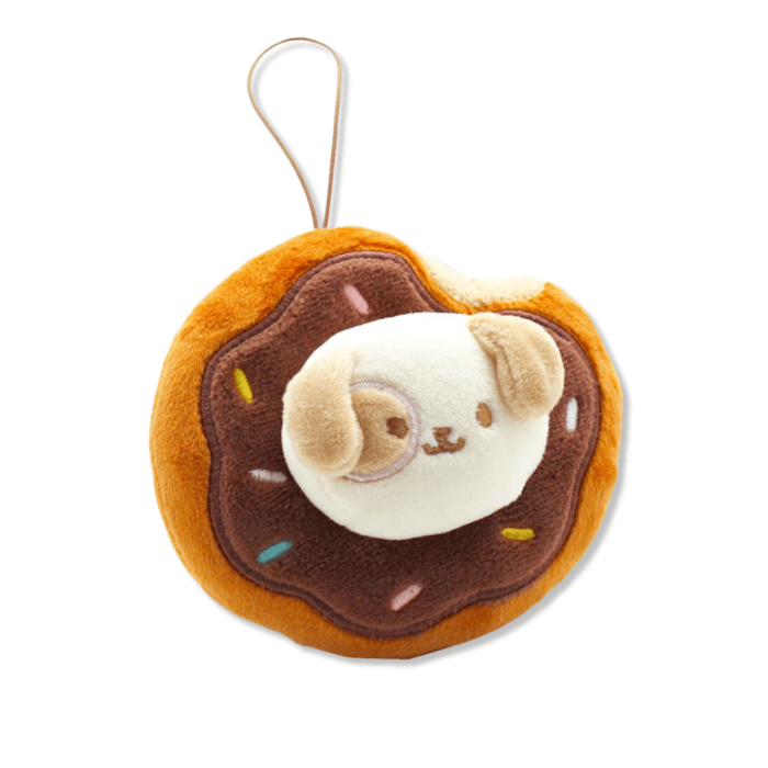 Puppiroll Donut Plush Keychain