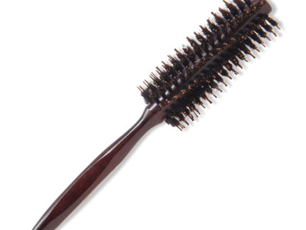 Wood Handle Round Hairbrush with Dual Bristles